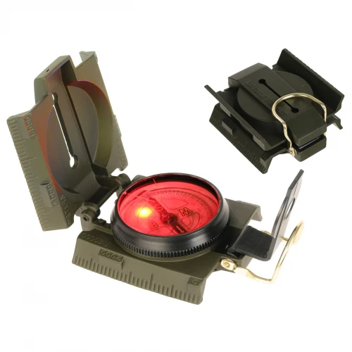 Компас з підсвіткою US METAL COMPASS WITH LED LIGHT Оливковий
