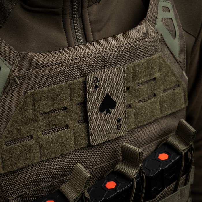 M-Tac нашивка Ace of Spades Laser Cut Ranger Green/Black M-Tac нашивка Ace of Spades Laser Cut Ranger Green/Black