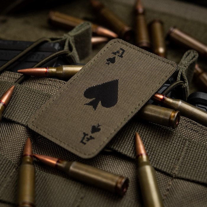 M-Tac нашивка Ace of Spades Laser Cut Ranger Green/Black M-Tac нашивка Ace of Spades Laser Cut Ranger Green/Black