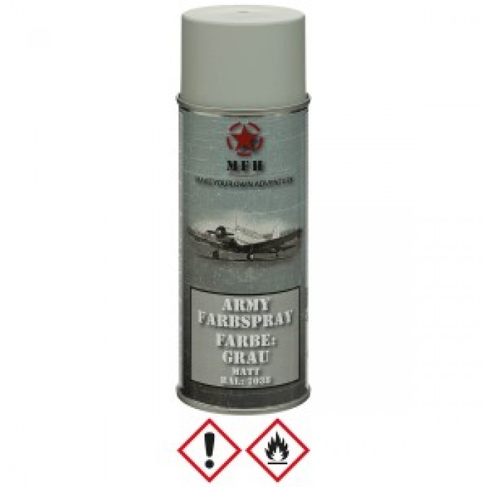 Маскувальна фарба спрей у балоні Army Spray Paint, mat, 400 ml GREY Сірий, Сірий Маскувальна фарба спрей у балоні Army Spray Paint, mat, 400 ml GREY Сірий, Сірий