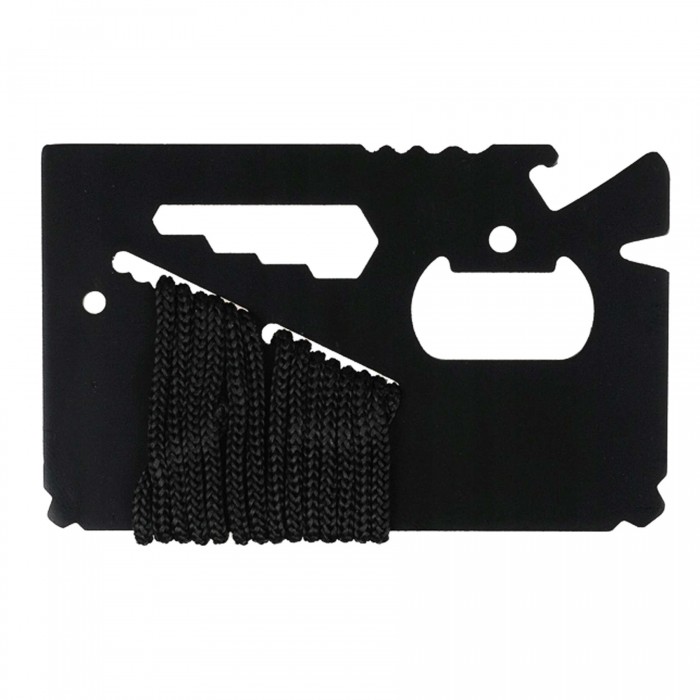 Набір виживання з паракордом Лінійка офіцерська SURVIVAL TOOL CARD PARACORD Чорний Набір виживання з паракордом Лінійка офіцерська SURVIVAL TOOL CARD PARACORD Чорний