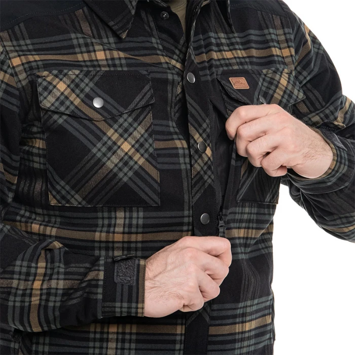 Сорочка Helikon Winter Warden Long Sleeve - Slate Moorland Plaid, Black Сорочка Helikon Winter Warden Long Sleeve - Slate Moorland Plaid, Black