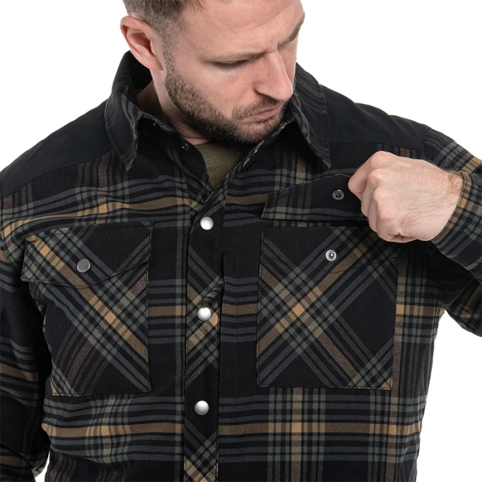 Сорочка Helikon Winter Warden Long Sleeve - Slate Moorland Plaid, Black Сорочка Helikon Winter Warden Long Sleeve - Slate Moorland Plaid, Black