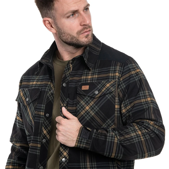Сорочка Helikon Winter Warden Long Sleeve - Slate Moorland Plaid, Black Сорочка Helikon Winter Warden Long Sleeve - Slate Moorland Plaid, Black