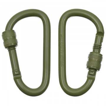 Карабіни алюмінієві MFH Carabiner 8 мм х 8 см Olive