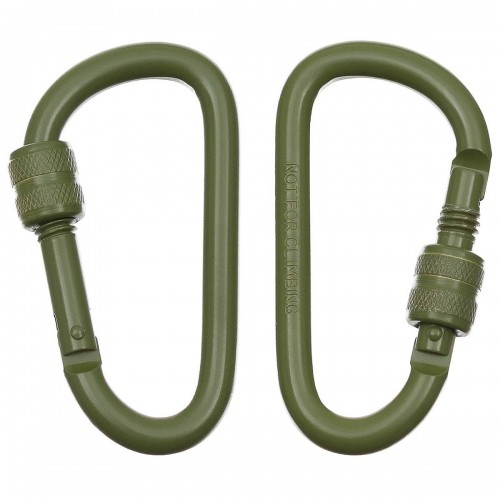 Карабіни алюмінієві MFH Carabiner 8 мм х 8 см Olive
