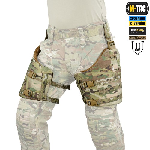 Захист стегон з балістичним пакетом 2 клас (FMS) M-Tac, MultiCam
