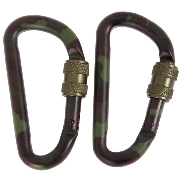 Карабіни тактичні (2 шт.) 80мм Mil-Tec Tactical Carabiner Вудленд