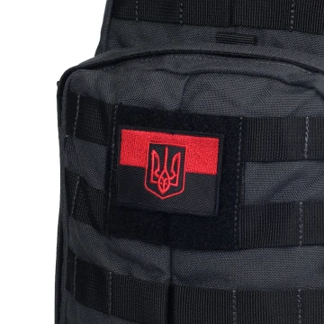M-Tac нашивка прапор червоно-чорний з гербом
