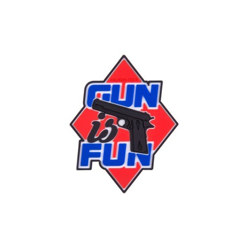 Наклейка на липучке Helikon-Tex "GUN IS FUN", Красный