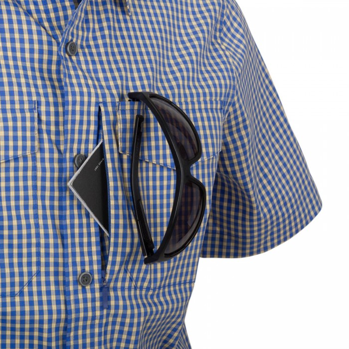 Рубашка Helikon-Tex Covert Concealed Carry Short Sleeve Shirt Голубая, Голубой Рубашка Helikon-Tex Covert Concealed Carry Short Sleeve Shirt Голубая, Голубой