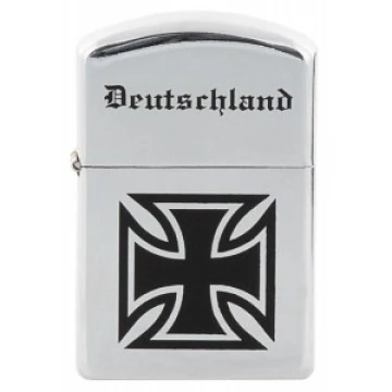 Зажигалка бензиновая Windproof Lighter, chrome polished, "Deutschland",Серебристый
