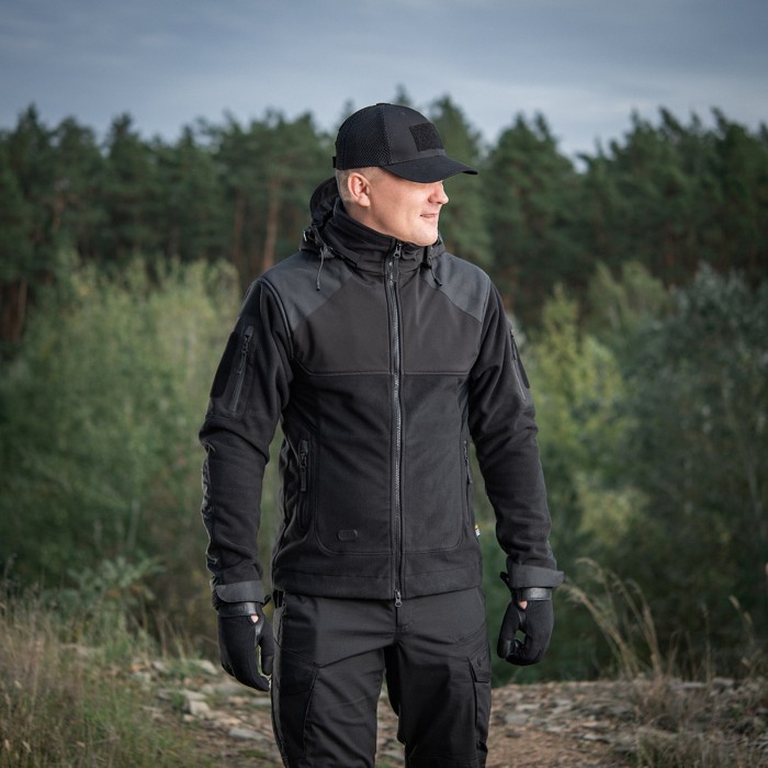 Куртка флісова M-Tac Norman Windblock Fleece, Black Куртка флісова M-Tac Norman Windblock Fleece, Black