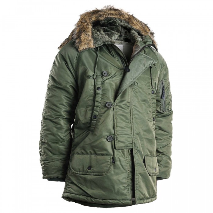 Куртка парка Аляска з хутром US N3B TEESAR® PARKA Оливкова Куртка парка Аляска з хутром US N3B TEESAR® PARKA Оливкова