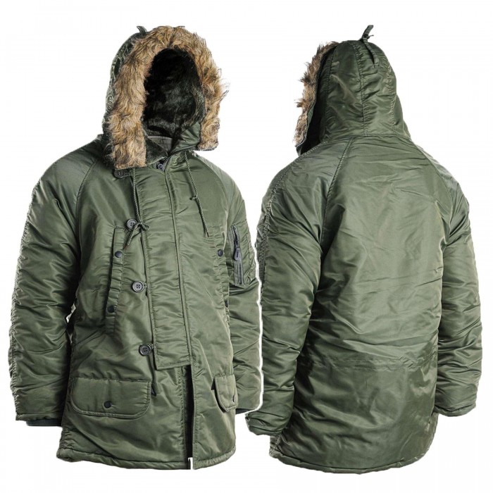 Куртка парка Аляска з хутром US N3B TEESAR® PARKA Оливкова Куртка парка Аляска з хутром US N3B TEESAR® PARKA Оливкова