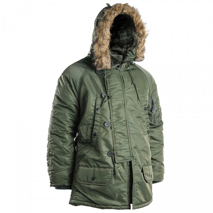 Куртка парка Аляска з хутром US N3B TEESAR® PARKA Оливкова Куртка парка Аляска з хутром US N3B TEESAR® PARKA Оливкова