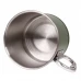 Кружка стальная MIL-TEC 500ml с карабином Olive