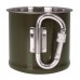 Кружка стальна MIL-TEC 500ml з карабіном Olive