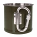 Кружка стальная MIL-TEC 500ml с карабином Olive
