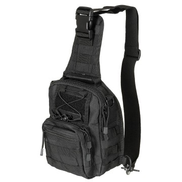 Сумка однолямкова MOLLE 7л Чорний, Black