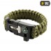 Браслет з компасом, висікачем іскор і свистком M-Tac, Olive