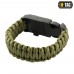 Браслет з компасом, висікачем іскор і свистком M-Tac, Olive