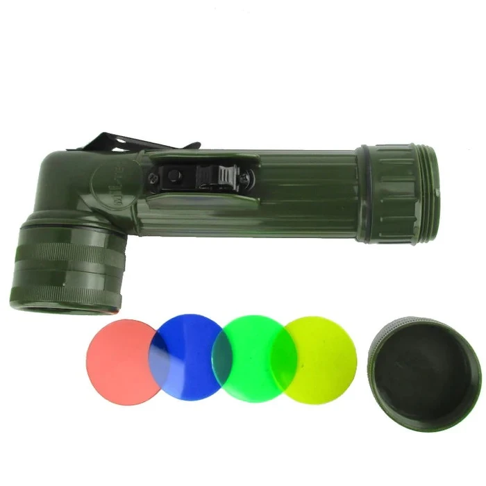 Тактичний світлодіодний ліхтар MIL-TEC LED Medium Anglehead Flashlight Olive Тактичний світлодіодний ліхтар MIL-TEC LED Medium Anglehead Flashlight Olive