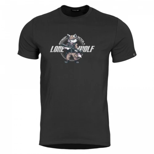 Футболка Pentagon Ageron Lone Wolf Чорний , Black
