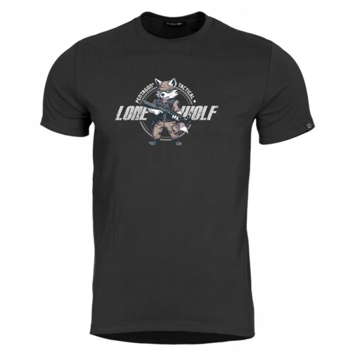 Футболка Pentagon Ageron Lone Wolf Чорний , Black Футболка Pentagon Ageron Lone Wolf Чорний , Black