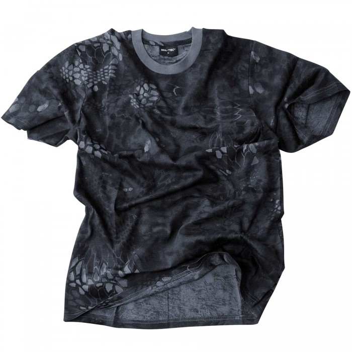 Футболка камуфляжная MIL-TEC T-Shirt Mandra Black, 3XL Футболка камуфляжная MIL-TEC T-Shirt Mandra Black, 3XL
