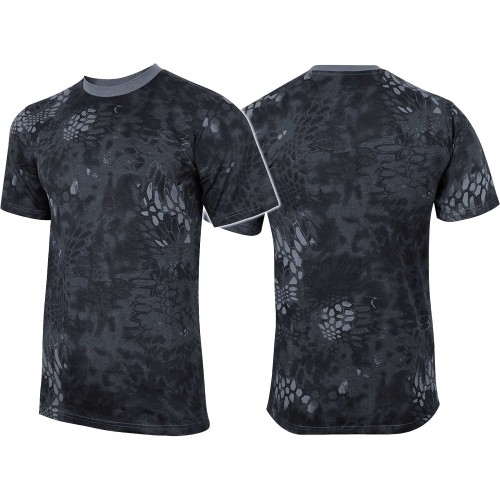 Футболка камуфляжная MIL-TEC T-Shirt Mandra Black, 3XL