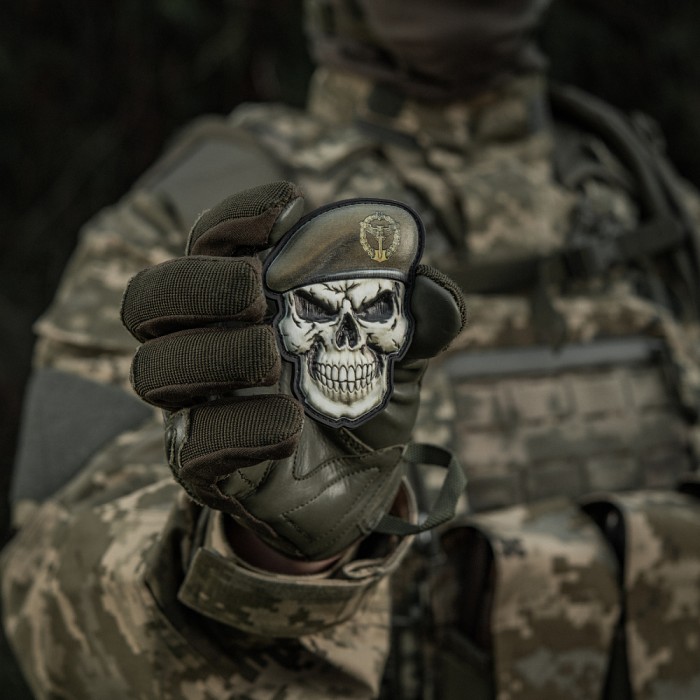 M-Tac нашивка Череп у береті (ГУР МО) M-Tac нашивка Череп у береті (ГУР МО)