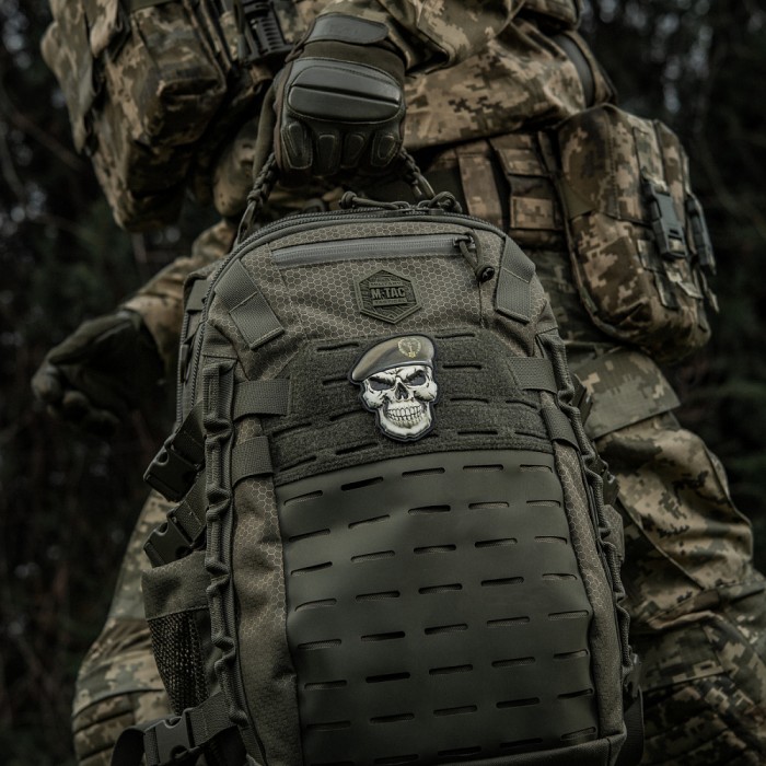 M-Tac нашивка Череп у береті (ГУР МО) M-Tac нашивка Череп у береті (ГУР МО)