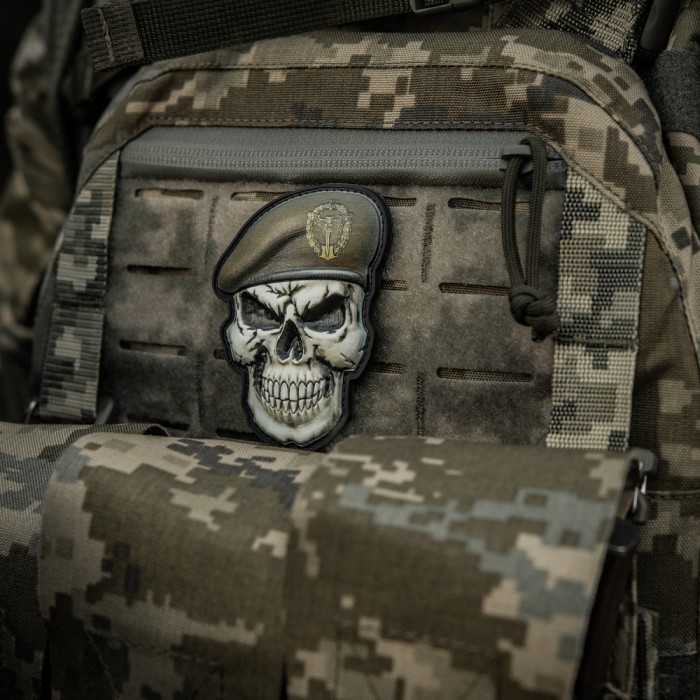 M-Tac нашивка Череп у береті (ГУР МО) M-Tac нашивка Череп у береті (ГУР МО)