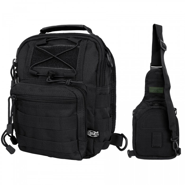 Рюкзак однолямочний MFH Shoulder Bag Black Рюкзак однолямочний MFH Shoulder Bag Black