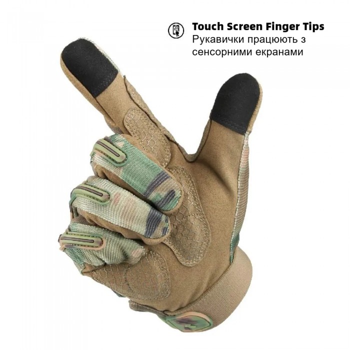 Тактичні рукавиці OZERO Outdoor Hunting Gloves, Multicam Тактичні рукавиці OZERO Outdoor Hunting Gloves, Multicam
