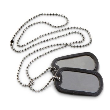 Комплект жетонів з гумовими глушниками MIL-TEC Dog Tag Set