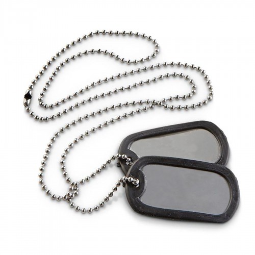 Комплект жетонів з гумовими глушниками MIL-TEC Dog Tag Set