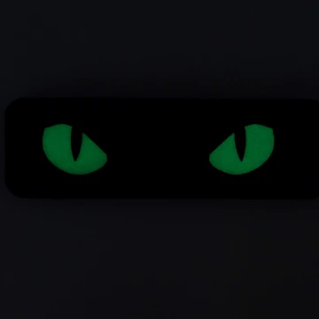 M-Tac нашивка Cat Eyes Laser Cut Black/GID, Black