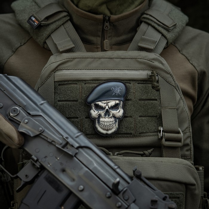 M-Tac нашивка Череп у береті (Гірська піхота) M-Tac нашивка Череп у береті (Гірська піхота)