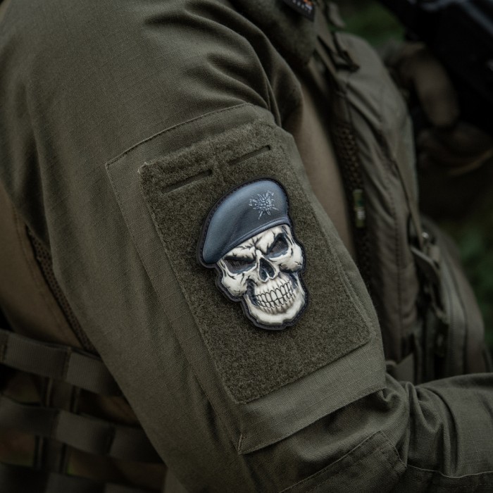 M-Tac нашивка Череп у береті (Гірська піхота) M-Tac нашивка Череп у береті (Гірська піхота)