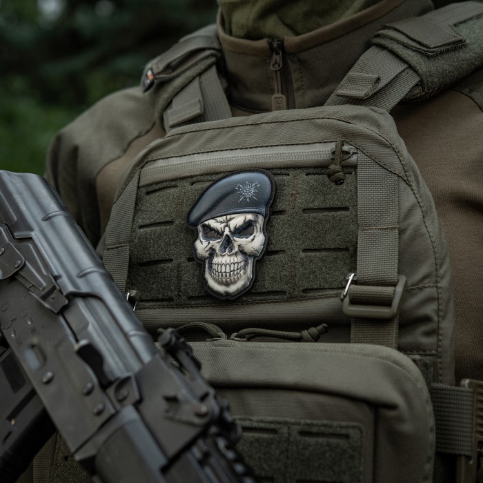 M-Tac нашивка Череп у береті (Гірська піхота) M-Tac нашивка Череп у береті (Гірська піхота)