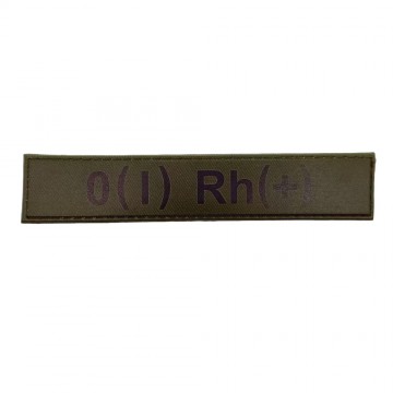 Військовий шеврон група крові O(I) Rh(+), Dark olive