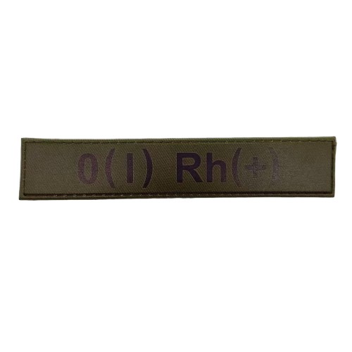 Военный шеврон группа крови O(I) Rh(+), Dark olive