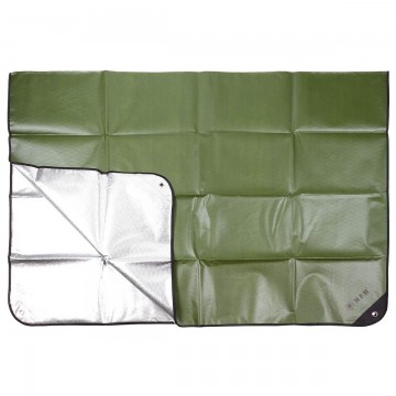 Брезент спасательный MFH Emergency Tarp Olive с алюминиевым покрытием