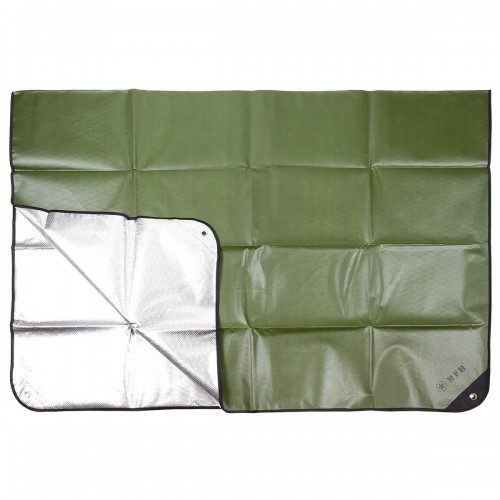 Брезент спасательный MFH Emergency Tarp Olive с алюминиевым покрытием