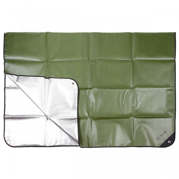 Брезент спасательный MFH Emergency Tarp Olive с алюминиевым покрытием Брезент спасательный MFH Emergency Tarp Olive с алюминиевым покрытием