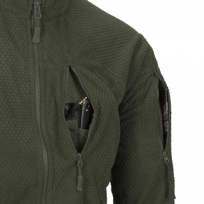 Флисовая кофта Helikon Alpha Tactical - Olive Green Флисовая кофта Helikon Alpha Tactical - Olive Green