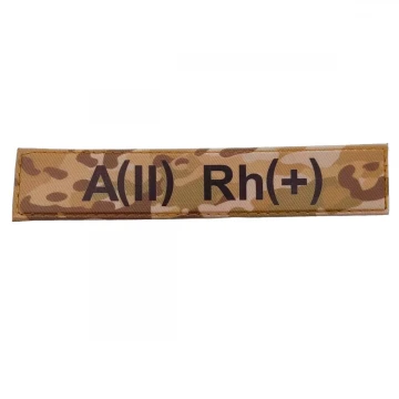 Військовий шеврон група крові A(II) Rh(+), MultiCam