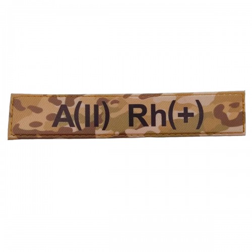 Військовий шеврон група крові A(II) Rh(+), MultiCam